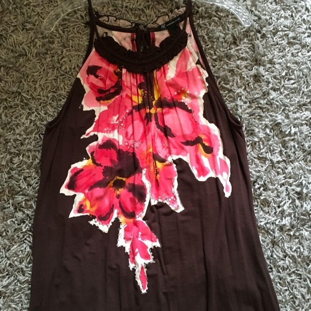 INC International Concepts Floral Tie Dye Dress Large NWT - Picture 8 of 12